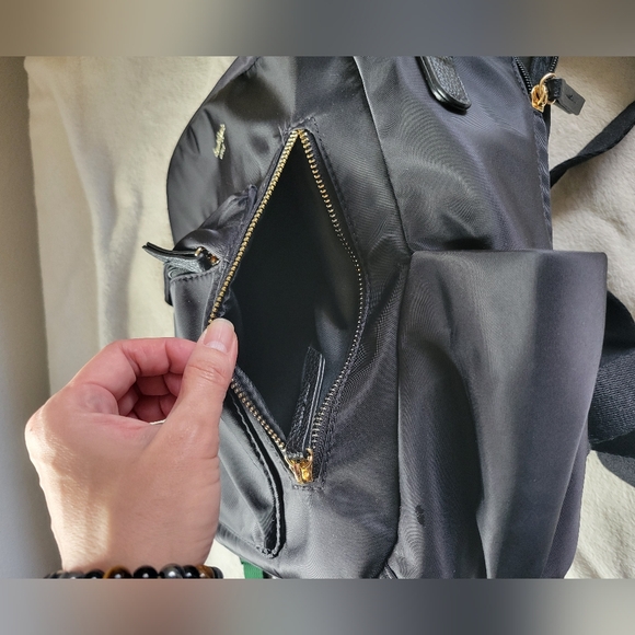 Haute Hippie | NWOT Chic Black Trendy Spacious Nylon Backpack - Picture 13 of 15